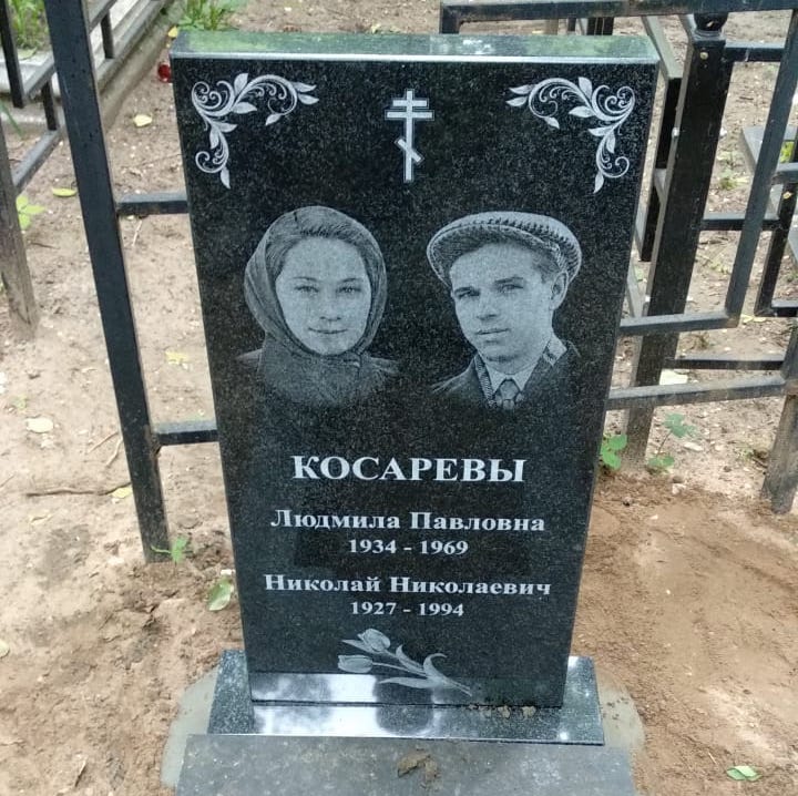 Гравировка креста на памятнике 93003