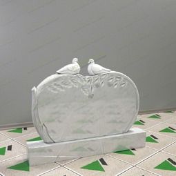 Памятник с голубями и дубом 17781