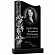 Памятник с лилиями и православным крестом — художественная гравировка