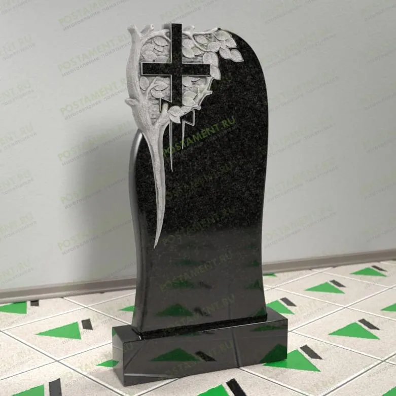 Памятник с крестом из гранита 12564