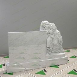 Памятник со скорбящим ангелом семейный