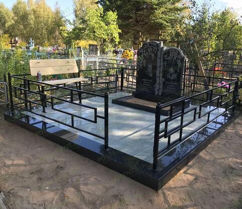 Пример ограды металлической геометрия