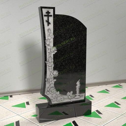 Памятник с цветами 12660