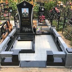 Брусчатка из серого гранита Цветок Урала