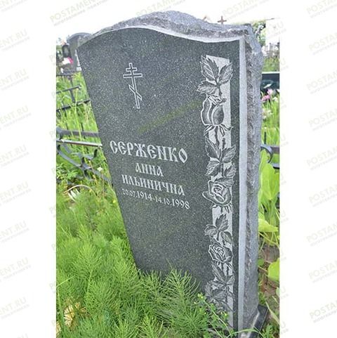 Памятник волной с коркой и цветами