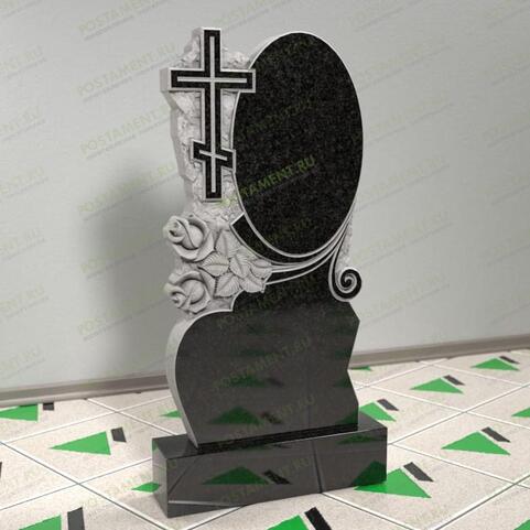 Памятник на могилу с розами 12656