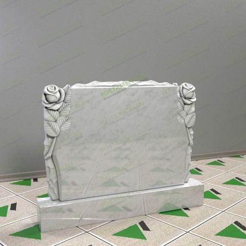 Памятник с розами из мрамора 17674