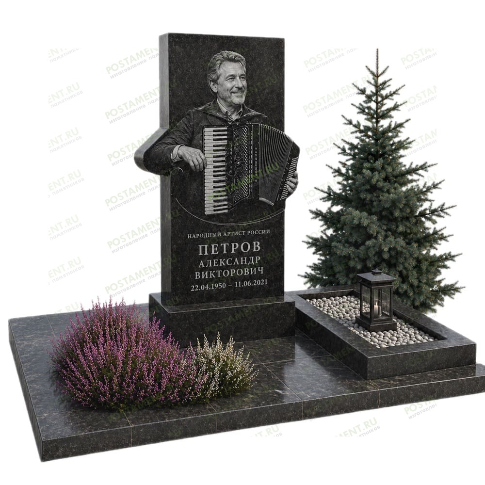 Гранитный мемориальный комплекс на могилу музыканту 19055