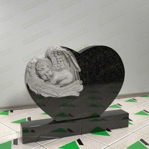 Памятник с ангелочком из гранита 17856