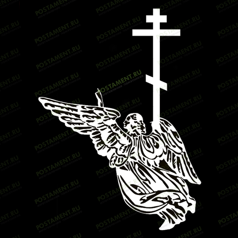 крест с ангелом гравировка на памятник