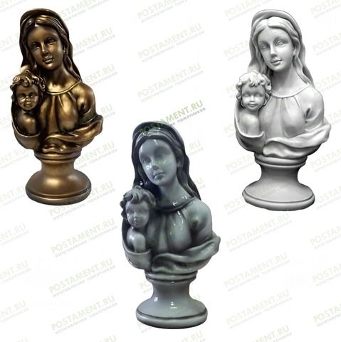 накладка Дева Мария с Иисусом на памятник из акрила