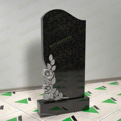 Памятник с розами гранитными 12512