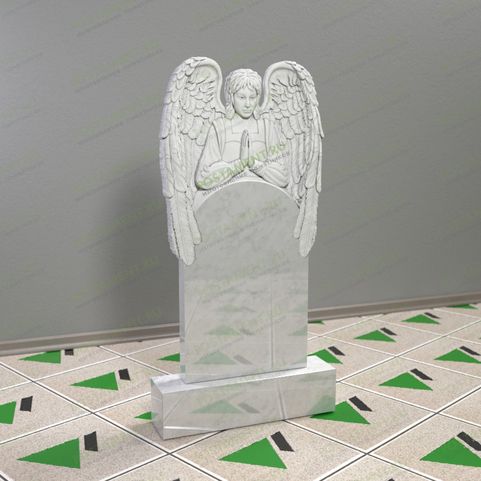 Памятник с ангелом молящимся 14143 мраморный