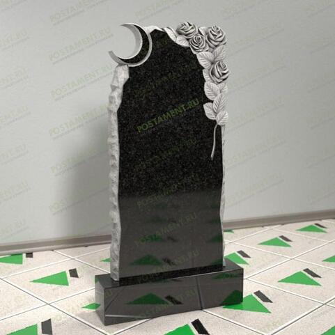 Памятник с полумесяцем из гранита