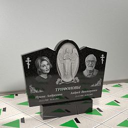 Памятник с барельефом ангела на двоих
