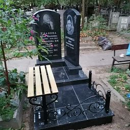 Сварная лавочка на кладбище