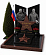 Военный мемориальный комплекс из гранита со звездой, вечным огнем и флагом России