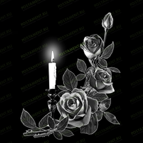 Розы со свечой 91091